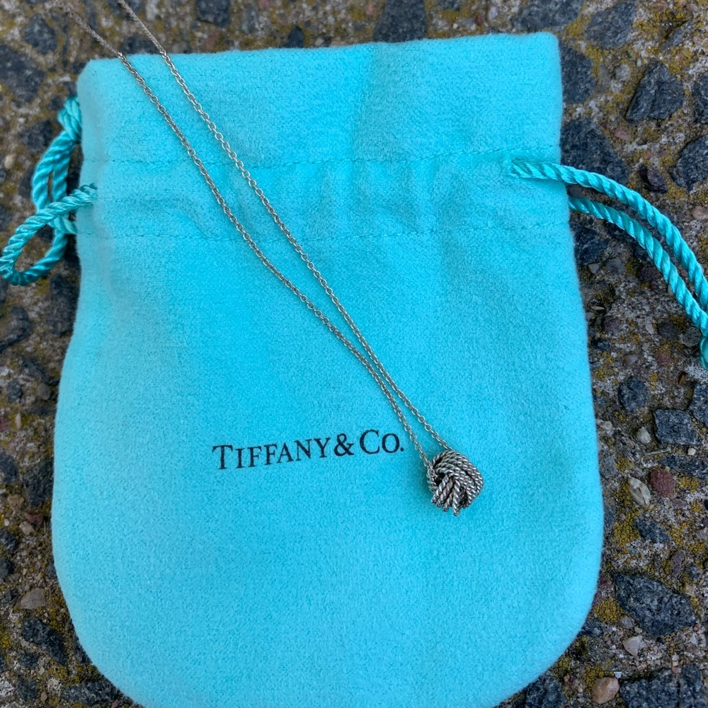 Tiffany love knot necklace